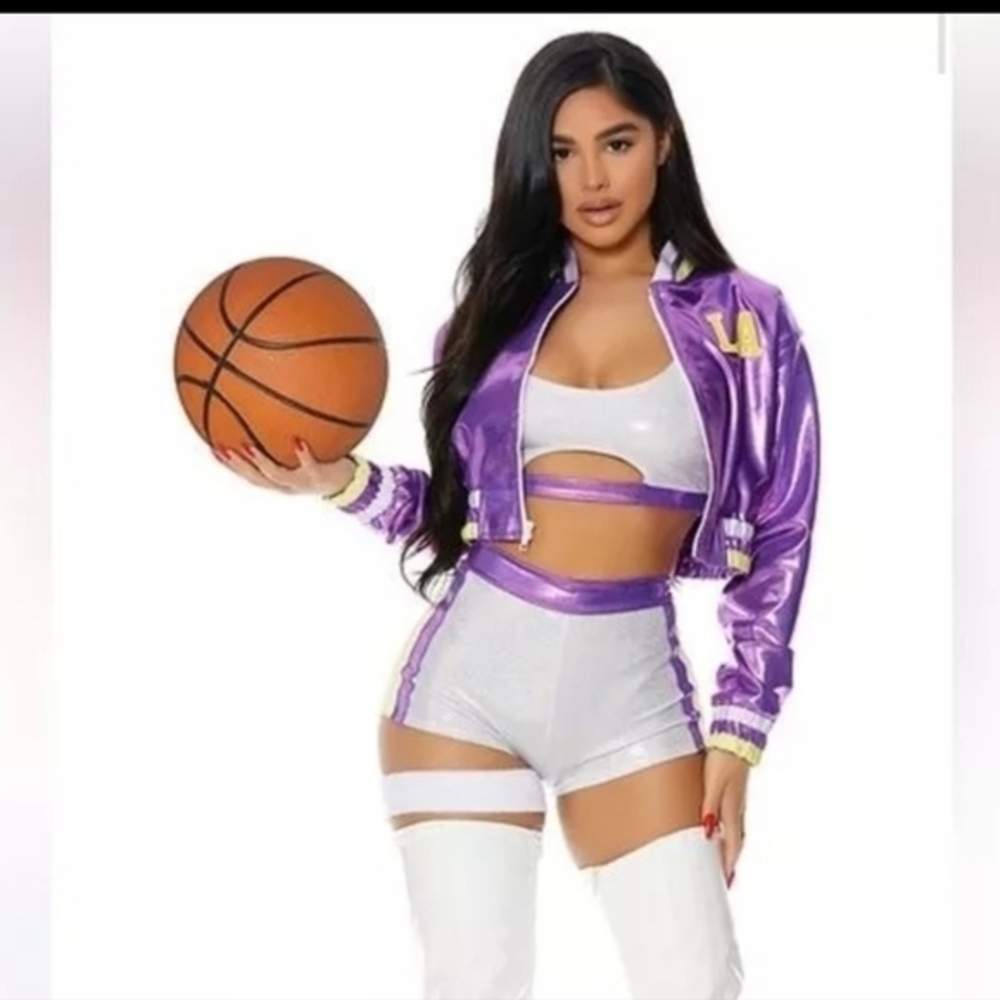 Forplay Purple and White Costume Set